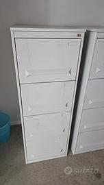 n. 2 cassettiere in alluminio 