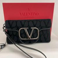 Valentino Pochette Mini Tela Nera