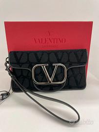 Valentino Pochette Mini Tela Nera