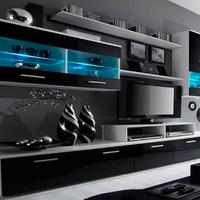 Parete soggiorno con luci LED Ancora Imballata