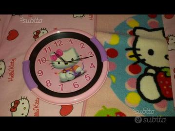 Blocco hello kitty tappeto orologio ecc