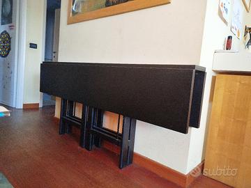 tavolo consolle pieghevole