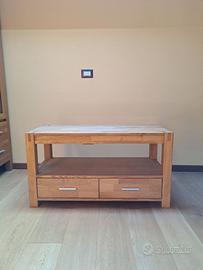 Mobile TV in legno rovere naturale, marca Jysk