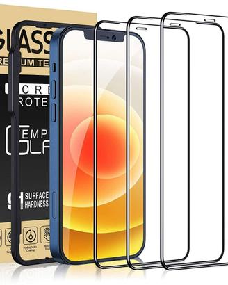 3 x Vetro temperato 9H per iPhone 12 mini 5.4in Pe