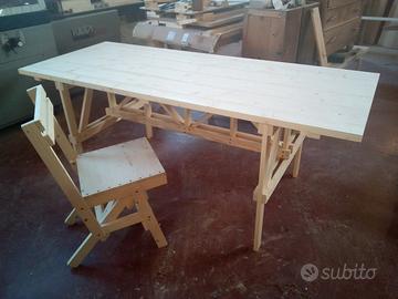 tavolo, sedie,letti, armadio, librerie Enzo Mari 