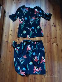 Abito marchio Donnaluna, seta 100%, anni 80