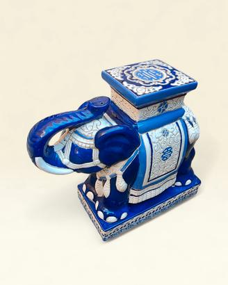 Splendida Statua Decorativa Elefante in Porcellana