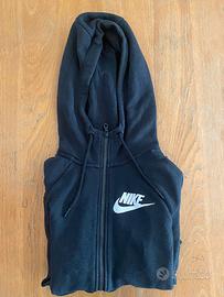 Felpa con zip Nike nera