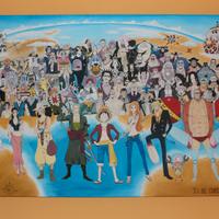 Quadro One Piece realizzato a mano 