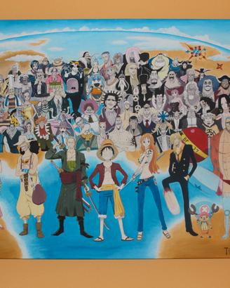 Quadro One Piece realizzato a mano 