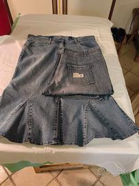 Set Donna Jeans + Gonna Denim M Blu Casual