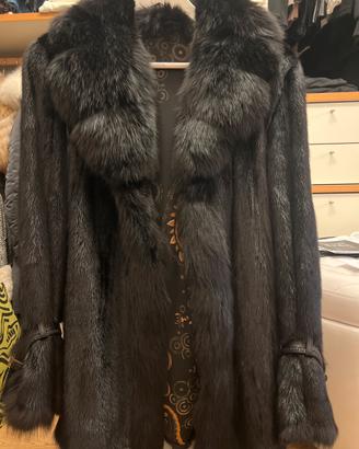 Giaccone  in vera pelliccia Visone Selvaggio