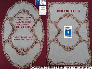 Completi centri fatti a mano pizzo cantù 2 modelli