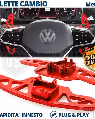 PALETTE Cambio Volante per VOLKSWAGEN Paddle Rosse