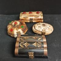 4 portagioie antichi in osso