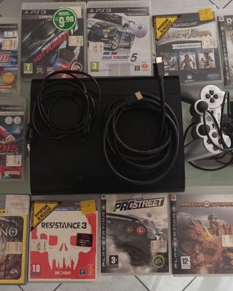 PlayStation 3 + joystick originale+ giochi + cavi