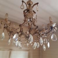 LAMPADARIO CON GOCCE DI CRISTALLO 6 LUCI