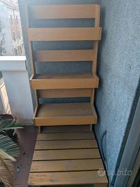 Scaffale Portapiante Artigianale in Legno