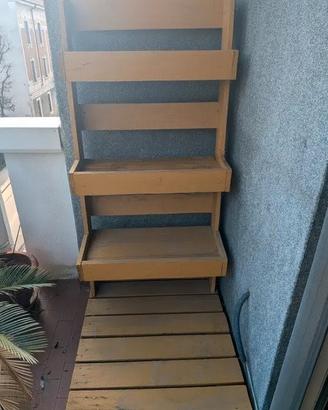 Scaffale Portapiante Artigianale in Legno