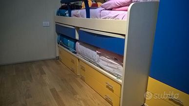 Letto a castello estraibile