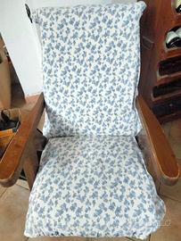 Poltrona reclinabile classica in legno