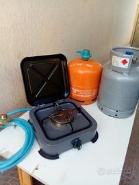 Fornello a gas da campeggio con bombole