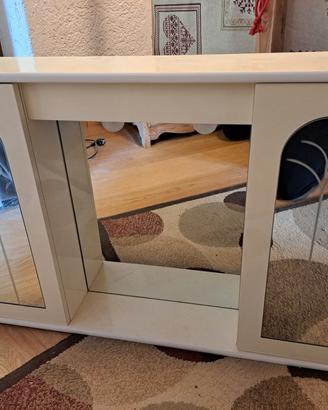 Mobile bagno bianco con ante a specchio 