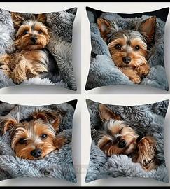 4 federe cuscino cane copricuscino