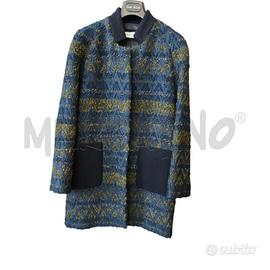 CAPPOTTO D CARACTERE BLU GIALLO ZIGZAG