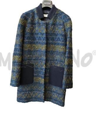 CAPPOTTO D CARACTERE BLU GIALLO ZIGZAG