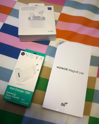HONOR MAGIC 8 LITE + CUFFIE CHOICE X7 LITE+ carica