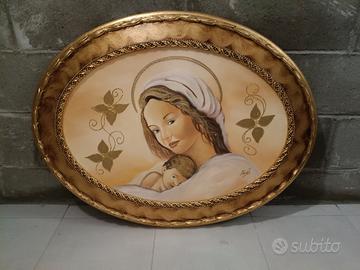 Quadro ovale con immagine sacra
