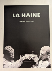 Poster La Haine 30x40 bianco nero cinema