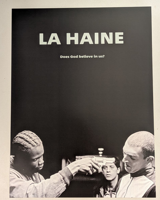 Poster La Haine 30x40 bianco nero cinema