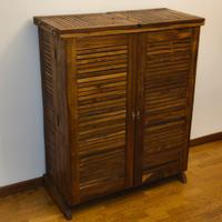 Mobile bar apribile portabottiglie legno massello