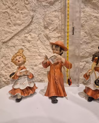 Set 3 Statuine Chierichetti Porcellana Capodimonte