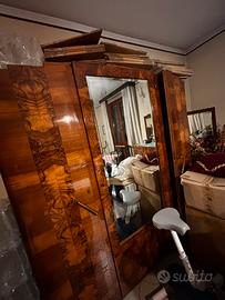 Camera da letto in radica di noce