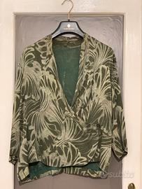 🌿 Blusa in seta pura anni ’70 - cucita a mano 🌿