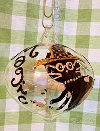 Pallina in vetro dipinta a mano