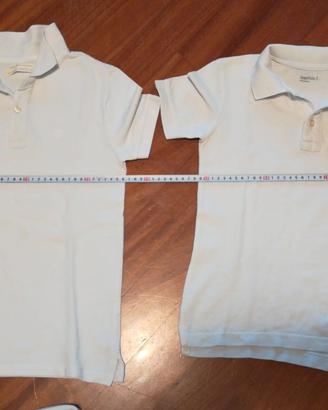 Magliette tipo polo bambino 9-10 anni bianche