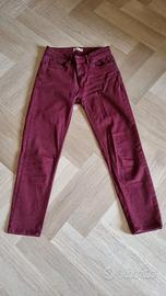 Pantaloni jeans SCOUT bordeaux e verde tg 26 e 27