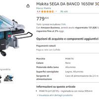 Makita SEGA DA BANCO 1650W 305mm