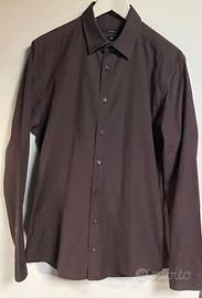 Camicia Gucci Slim uomo taglia41 in cotone tortora