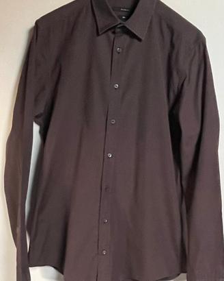Camicia Gucci Slim uomo taglia41 in cotone tortora