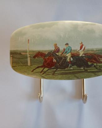 attaccapanni vintage stile equestre 