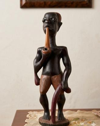 Scultura Etnica in Legno Intagliata