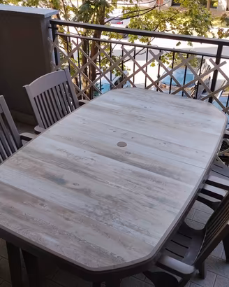 tavolo da giardino allungabile + 6 sedie