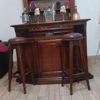 Mobile bar antiquariato '70+espositore-libreria