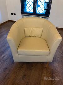Poltrona TULLSTA Ikea in vera pelle