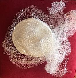 CAPPELLO CON VELETTA DA SPOSA O PER SERATA CHIC